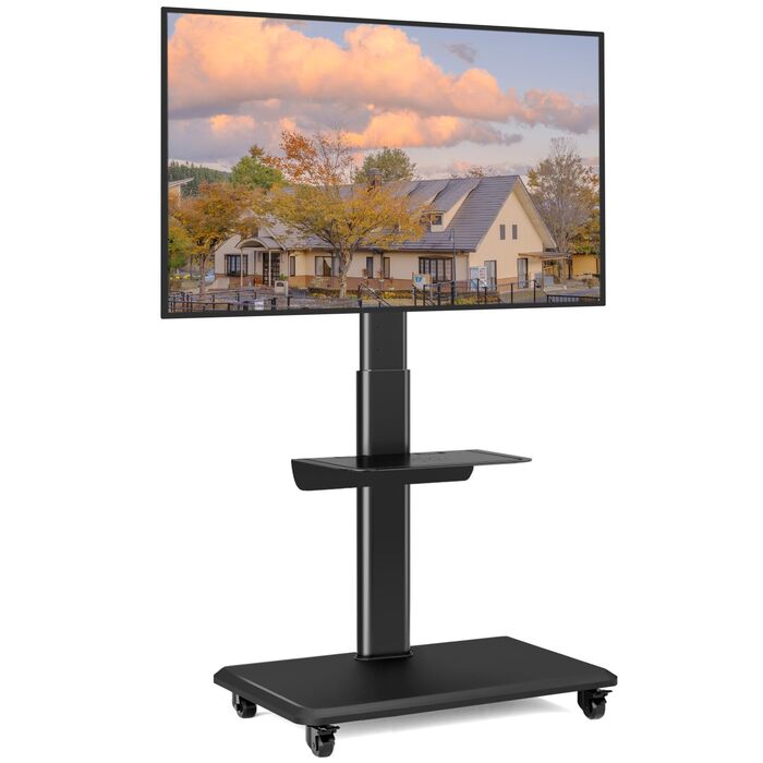 Підставка для телевізора на коліщатках RFIVER, чорна, для телевізорів 26-70 дюймів, VESA 400x400, до 35 кг