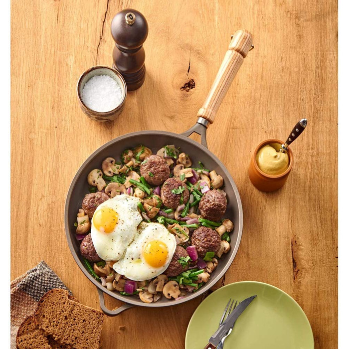 Сковорода-гриль Berndes BONANZA 28x28 см, алюмінієвий лиття, антипригарне покриття, квадратна, сіра