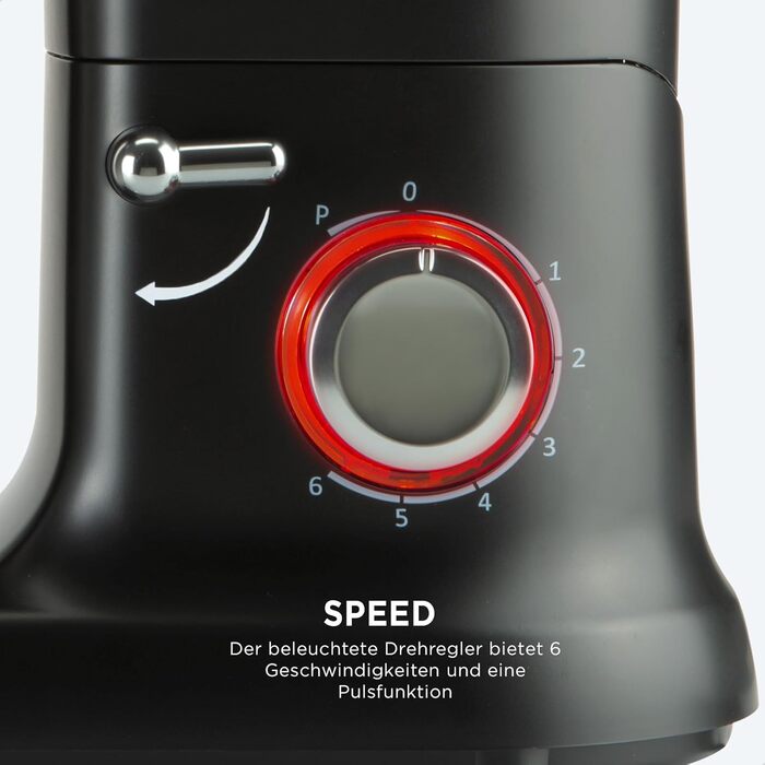 Кухонний комбайн Classic Kitchen Chef - міксер, робот-кухар 4.5 л, 1300 Вт (чорний)