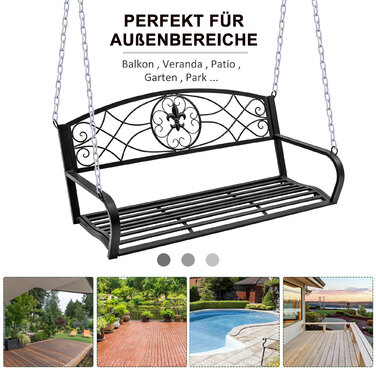 Садова гойдалка-лавка на 2 особи, модель 