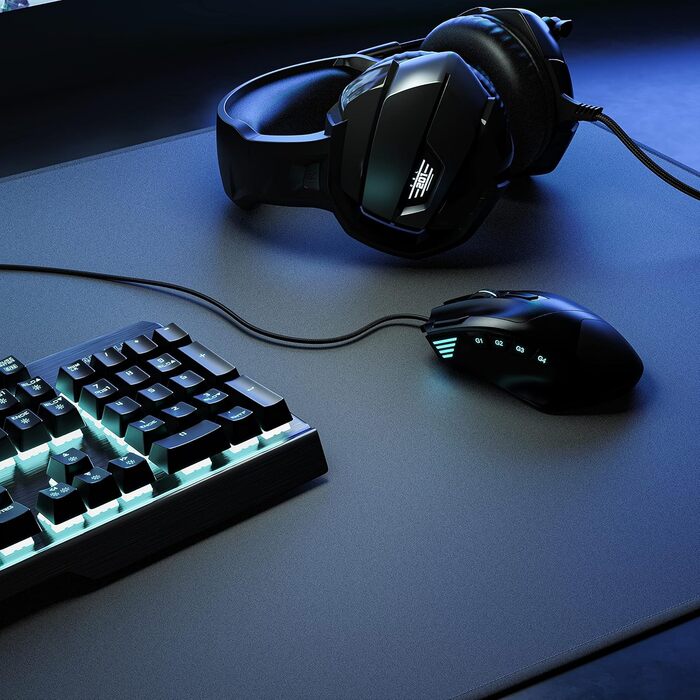 Килимок для миші TITANWOLF XXXL 1000x600mm - великий ігровий килимок з мотивами, покращена точність та швидкість