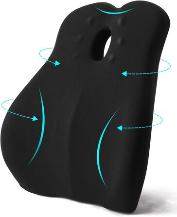 Подушка для спини FAOKZE з Memory Foam, ергономічна подушка для офісного крісла та дивана, антистатична та приємна до шкіри, для зручної посадки