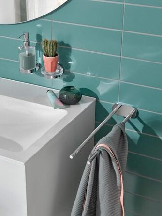 Тримач для рушників Emco Round двосторонній настінний, металевий, для двох рушників, настінний