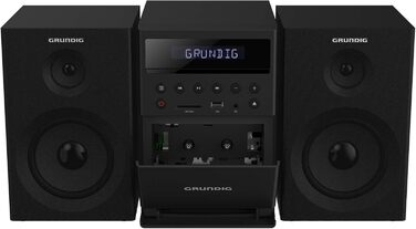 Мікросистема Grundig CMS 1050 DAB BT, CD/MP3, USB, FM, касета, 20 Вт, чорний/сріблястий