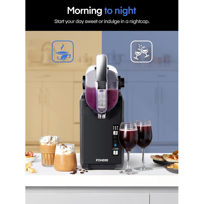 Машина для приготування сляш та коктейлів 2L, 5-в-1, Quickfreeze Technology, для дому