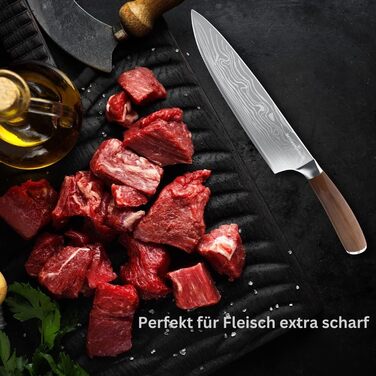 Ніж кухарський Schwertkrone Chef Messer з ручкою з горіхового дерева, Made in Germany