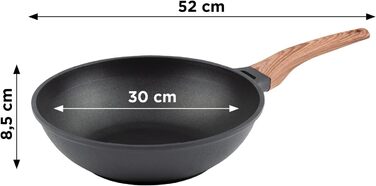 Сковорода ROSMARINO 30 см Відмінний розподіл тепла Позачасова елегантність Для всіх варильних поверхонь