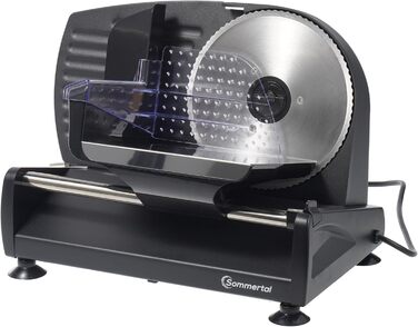 Електрична швейцарська машина для нарізання Allesschneider AS190 DUAL 200W з нержавіючої сталі з хвилястим та гладким лезом, компактна, професійна, для нарізання хліба та інших продуктів, регулювання 0-15 мм