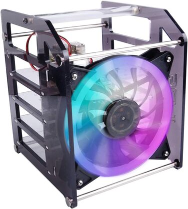 Стійка-корпус GeeekPi для Raspberry Pi, 4-рівнева, з 120 мм RGB LED вентилятором, для Raspberry Pi 4B/3B+/3B/2B/B+ та Jetson Nano
