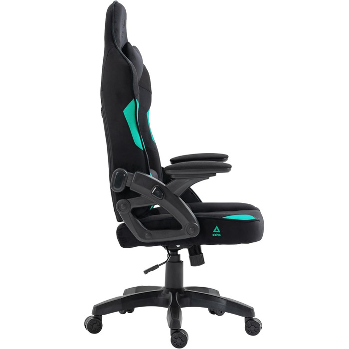 Крісло ігрове KRAKEN CHAIRS чорно-морського кольору, тканинне, ергономічне, для геймерів, вантажопідйомність 130 кг
