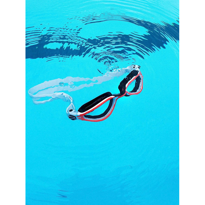 Окуляри для плавання для дорослих преміум-класу із захистом від запотівання та 100 ультрафіолетом (чорні/сріблясті, чорні дзеркальні лінзи)