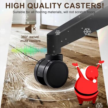 Ергономічне офісне крісло з підголівником та поперековою підтримкою, поворотне, з регульованими підлокітниками, чорне, для дому та офісу