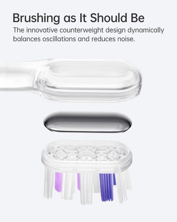 Електрична звукова зубна щітка Laifen Wave з 3 насадками, IPX7, магнітна зарядка, для дорослих