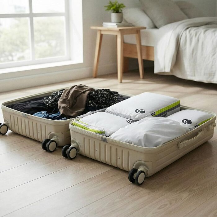 Набір компресійних органайзерів для одягу Cipway для подорожей, ультралегкі пакувальні куби для валізи та рюкзака, сірий, 5 шт.