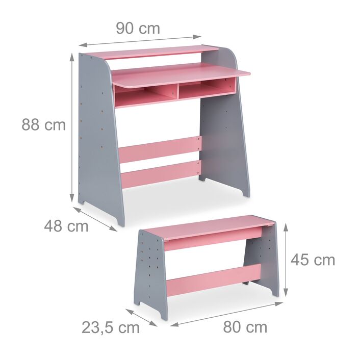 Дитячий стіл Relaxdays з регульованою висотою