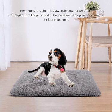 Ліжко для собак М'який і теплий килимок Подушка для собак Єнот Приємно оборотна подушка для домашнього дивана PS085 (90X70 см, Сірий) 90X70 см Сірий