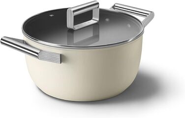 Електричний чайник Smeg KLF05CREU, 0.8 л, кремовий колір, нержавіюча сталь, з індикатором рівня води та захистом від перегріву