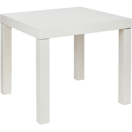Журнальний столик лакований білий, дерево, Білий, 45 x 55 x 55 см 45 x 55 x 55 см Білий, 200.114.13