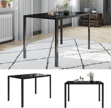 Обідній стіл Vicco Grand, 120x75 см, чорний