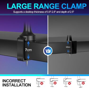 Стійка для мікрофона Low Profile з кріпленням до столу (7 см), адаптери 3/8