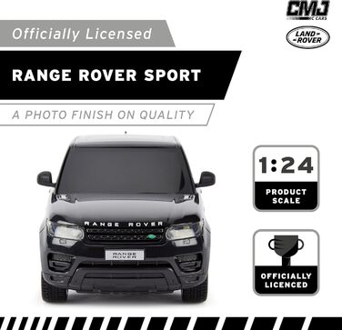 Радіокерований позашляховик Range Rover Sport CMJ 1:24 з LED-підсвічуванням, чорний