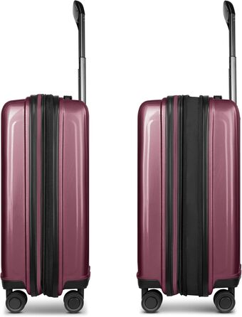 Набір валіз REDOLZ Essentials 14: S (55 см), M (66 см), L (77 см) | Розширювані, з відділом для ноутбука, TSA, 4 колеса | Колір: Aubergine Metallic