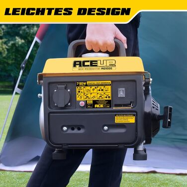 Генератор Aceup Energy Inverter 2000W: тихий бензиновий генератор з USB, 230V/12V, 19.8кг