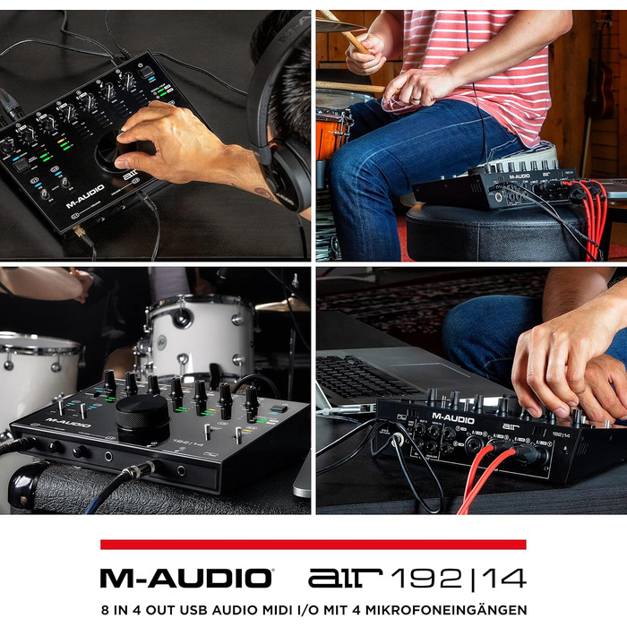 M-Audio Air 192|6: USB аудіоінтерфейс для запису в студійній якості з 2 XLR/Line входами + ПО