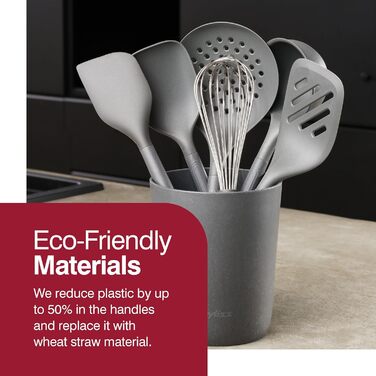 Набір кухонних помічників Zyliss E980244 7-TLG: силікон, нейлон, пшеничне волокно, нержавіюча сталь, сірий колір