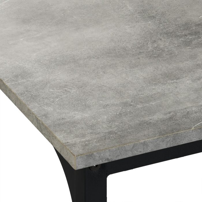 Барний стіл ZZINOKE з комплектом барних стільців, 100x50x90 см, 4 шт., індустріальний стиль, сірий
