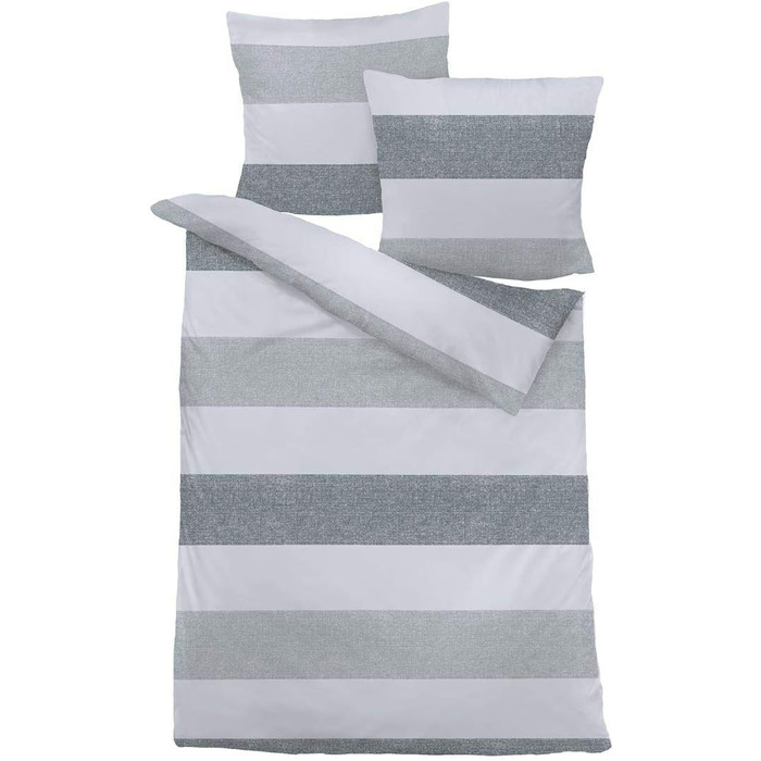 Постільна білизна Dream Sleep Beaver Stripes Grey 1 Підковдра 200 х 220 см 2 наволочки 80 х 80 см