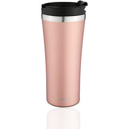 Термальна чашка moulo Core з нержавіючої сталі, ізольована чашка об'ємом 470 мл, кавова чашка на винос, герметична, рожева