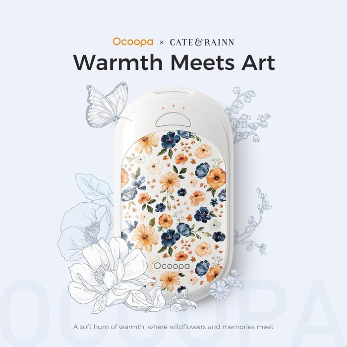 Електричні грілки для рук OCOOPA 2 шт. з магнітною застібкою, 5000mAh, 3 режими нагріву, компактні, для рукавичок, сумки, зимові аксесуари, подарунки для чоловіків та жінок, фіолетовий/білий