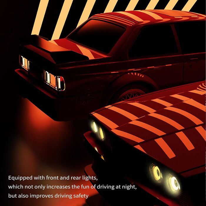 RC Дрифт-кар Drift Auto 1:16 2.4GHz, 4WD, червоний, зі світлодіодами, 3 батареї