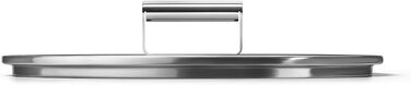 Скляна кришка Smeg CKFL3001 із загартованого скла, діаметром 30 см, з ручкою з нержавіючої сталі та випускним клапаном для пари
