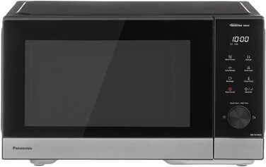 Мікрохвильова піч Panasonic NN-GD35HBGTG з грилем та функцією пару (23 л, чорний/нержавіюча сталь)