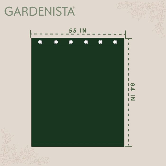 Штора для терас Gardenista з люверсами 140x213 см зелена