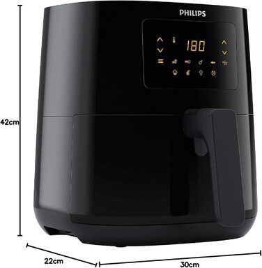 Мультипіч Philips Premium XXL, 7,3 л, на 90 менше жиру, технологія Rapid Air, додаток Рецепти