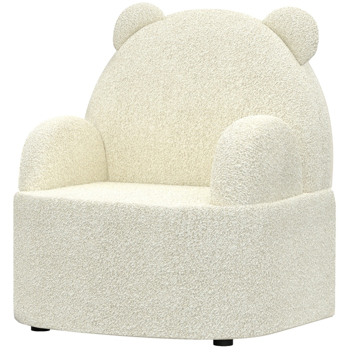 AIYAPLAY Дитяче крісло Teddy Fleece Bear Shape для дітей 1,5-3 років, зручний дитячий диван для дитячої кімнати та ігрової кімнати, бежевий