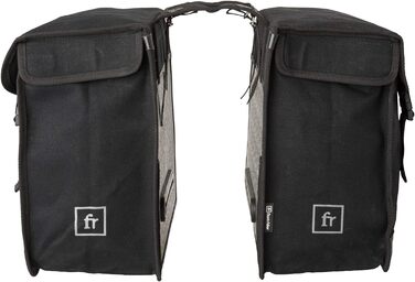 Подвійний кофр FastRider Canvas 36 для багажника, бічна сумка для велосипеда 47 л, сумка-кофр 100 Kanevas, водовідштовхувальна, світловідбиваюча, легка збірка - Black 47 Black