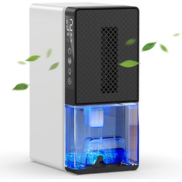 Електричний осушувач повітря 2300 мл з відведенням води, таймером, захистом від інею, світловий колір, режим сну, захист від вологи та плісняви, для спальні, підвалу, квартири, компактний