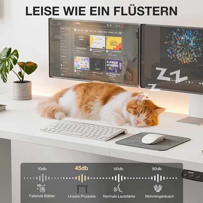 Електричний регульований стіл 120x60 см з пам'яттю, для офісу та дому. Комп'ютерний стіл з кабелеуправлінням та гачками, білий.