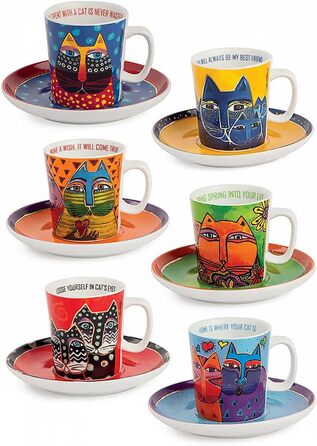 Набір кавових чашок Egan 6 шт. Laurel Burch