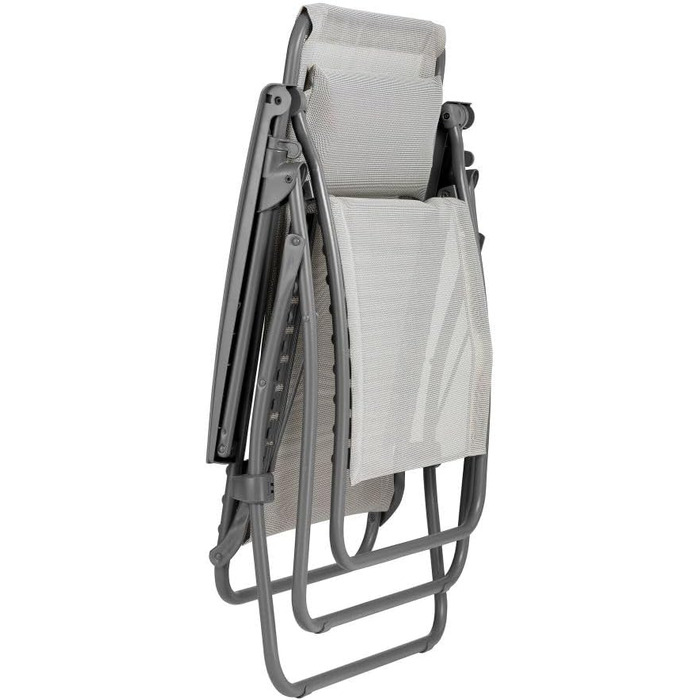 Крісло-шезлонг Lafuma Mobilier Zero Gravity R Clip - розкладне для тераси та саду, міцне Batyline®, багатопозиційне, комфортне, Франція, кольору жита