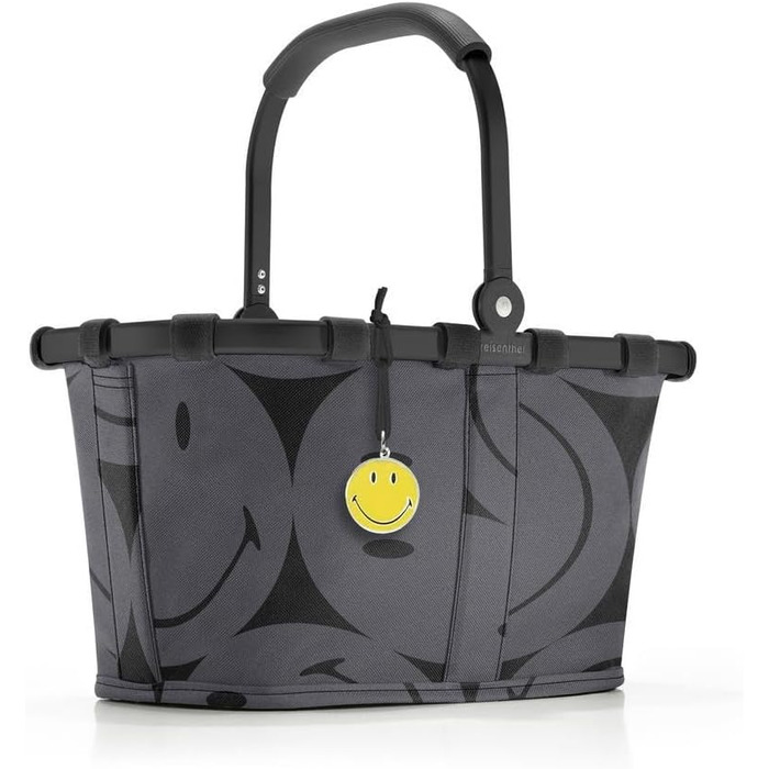 Сумка-шопер Reisenthel Carrybag XS сірого кольору (Smiley Grey) з практичною внутрішньою кишенею