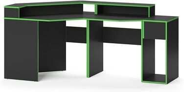 Ігровий стіл Vicco Kron, /чорний, 220 x 90 см Форма куточка (зелений)