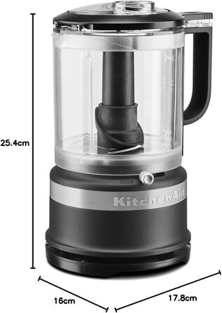 Подрібнювач Kitchenaid 5KFC0516EBM пластик 1.19 літра, матовий чорний