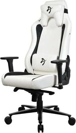 Крісло ігрове Arozzi Torretta Premium SoftFabric™ з підголівником та поперековою підтримкою, регульовані підлокітники, висока спинка, механізм гойдання, для дому та офісу (Біле)