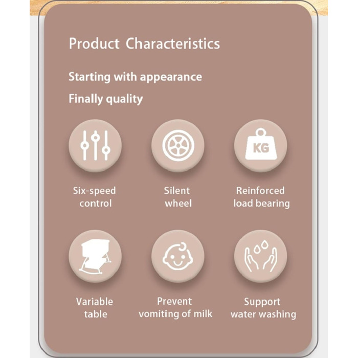 Дитяче ліжко-гойдалка GLOKID 3 в 1 з колесами, регулювання висоти та нахилу матрацу, сірий колір