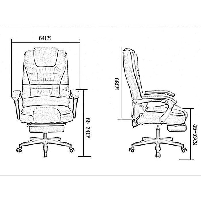 Офісне крісло WHOJA з регулюванням спинки 155° - стильний дизайн, міцність 200 кг, 3 кольори
